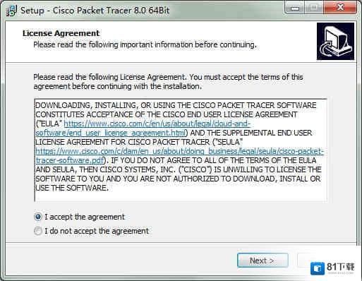 cisco packet tracer8.0